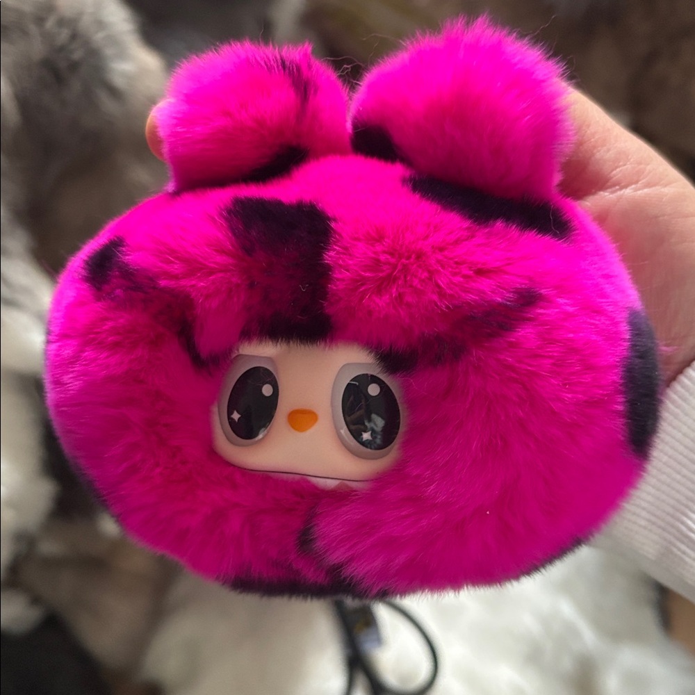 Labubu head Fur Keychain